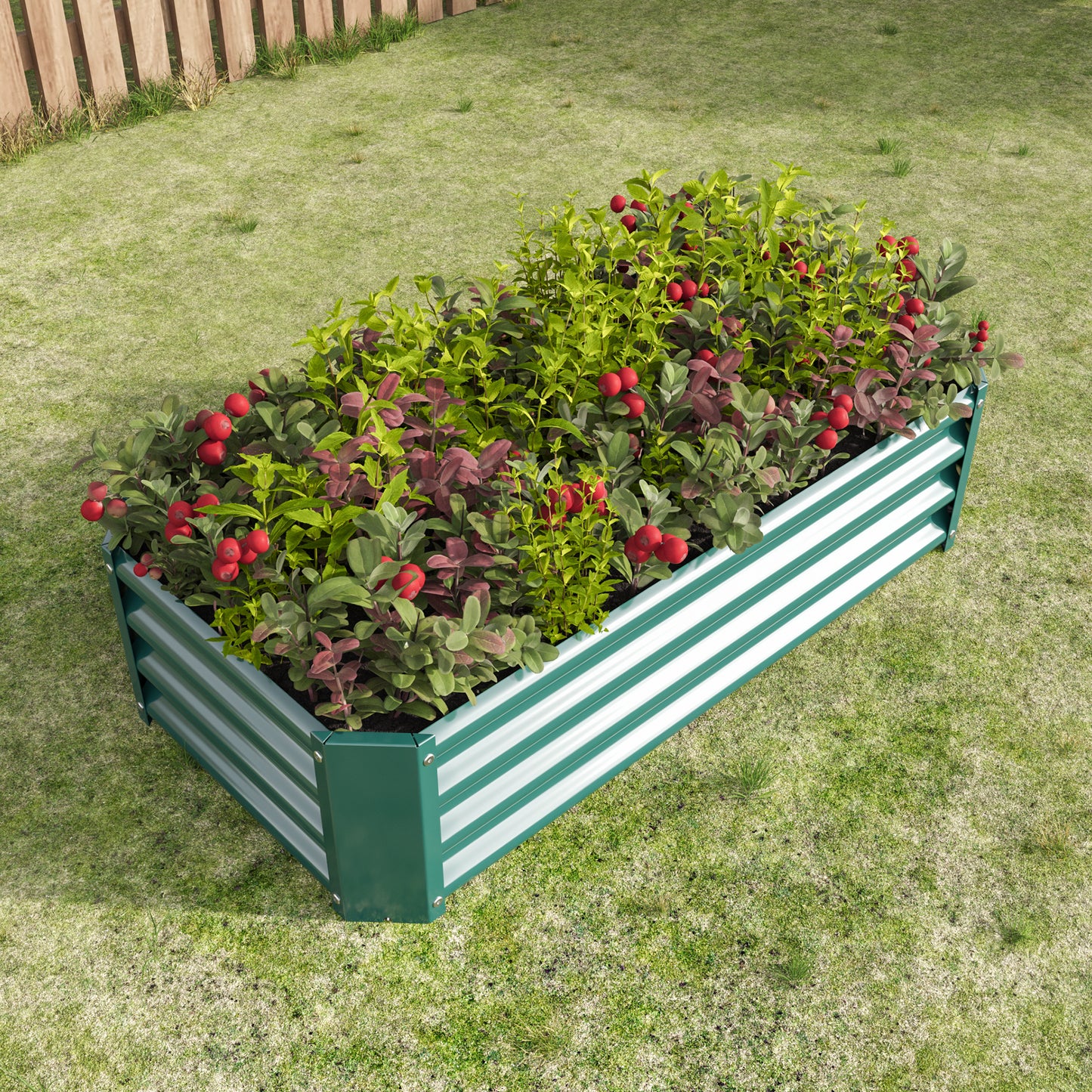 Metal Raised Garden Bed - 2PCS 4' x 2' x 1' Planter for Vegetables & Herbs
