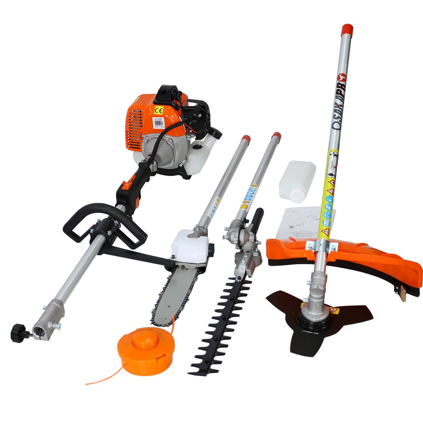 4-in-1 Multi-Functional Garden Trimming Tool System with Gas Pole Saw