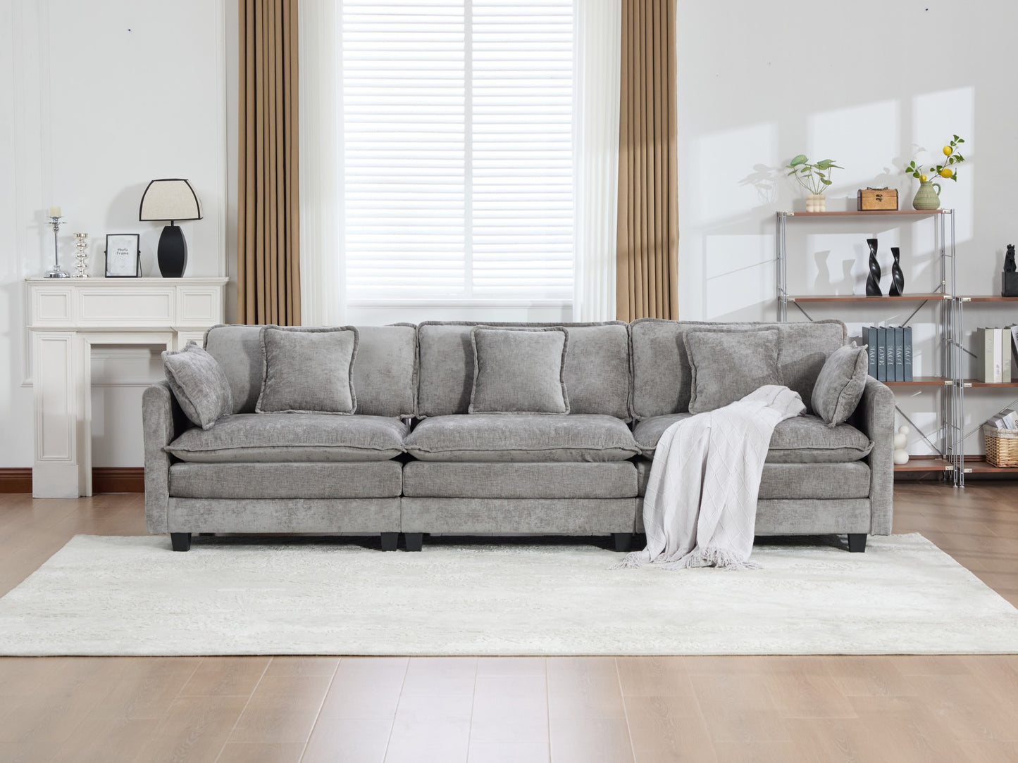 Cloud Sofa 3 Seats Ottoman Is Not Included , Modern Sectional Couch,