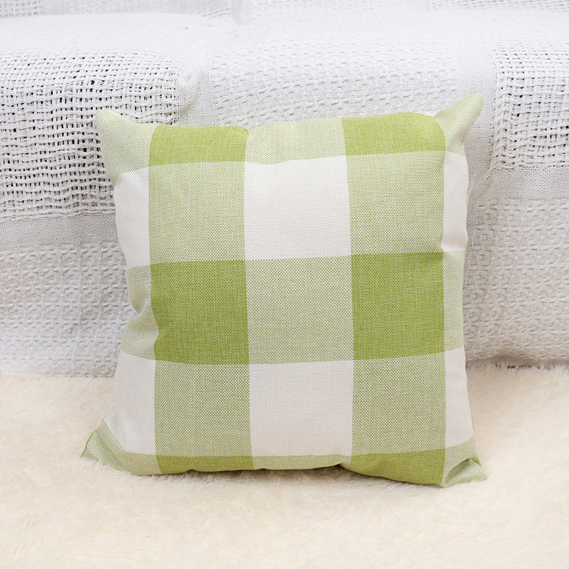 Plaid Pillow Cover for Sofa and Home Decor - Modern Cushion Case