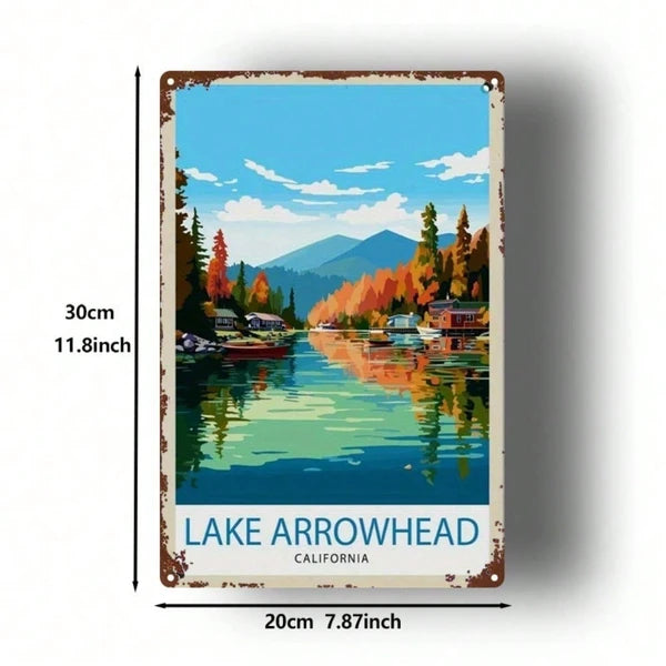 Arrowhead Lake California Metal Sign - Vintage Wall Art