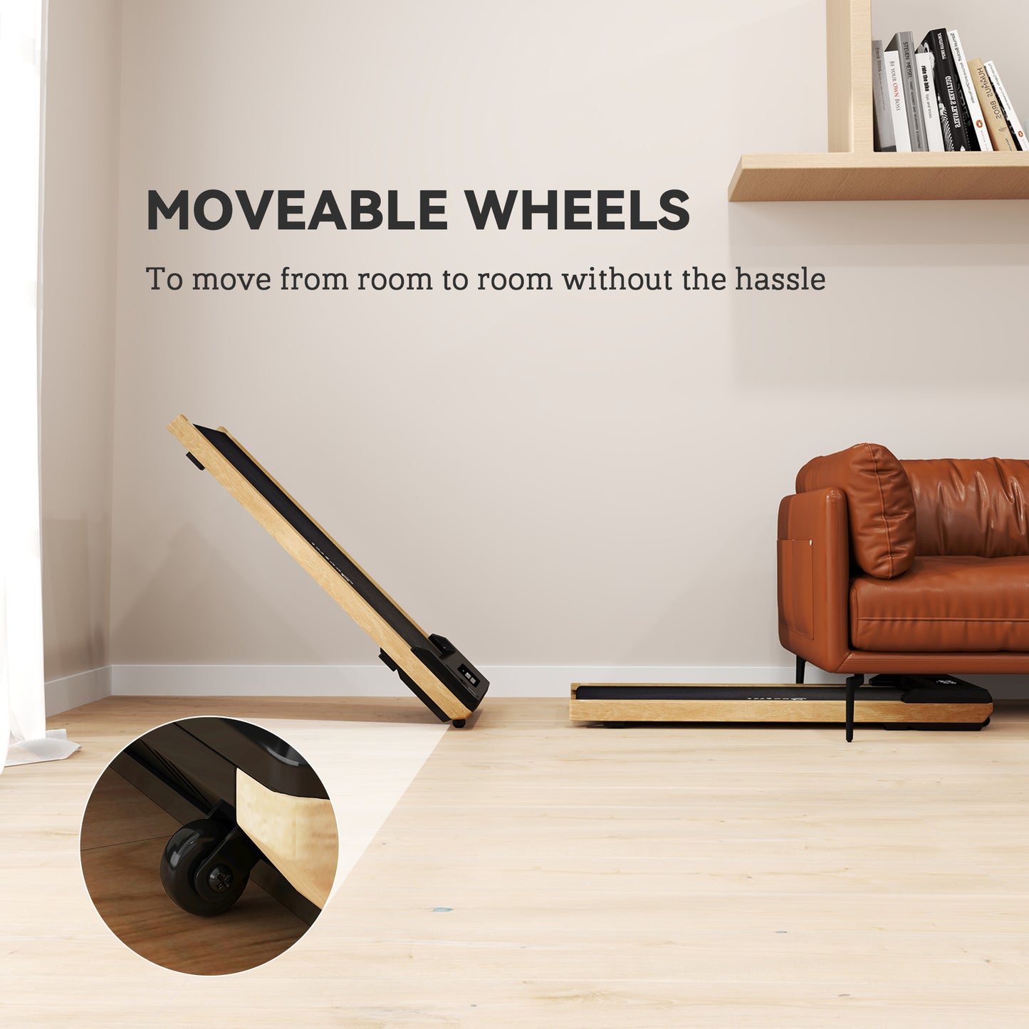 Under Desk Treadmill with Remote Control - 2.5HP Walking Pad