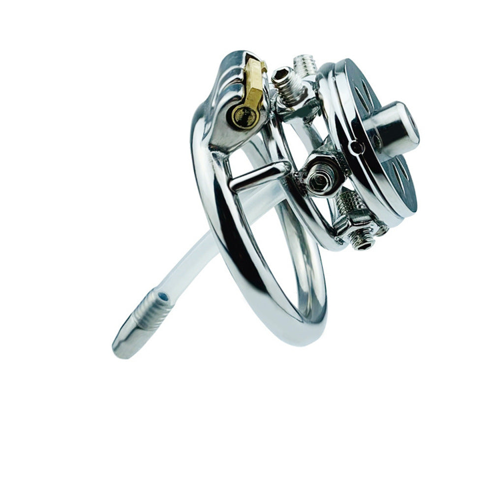 Stainless Steel Chastity Lock with Anti-Escape Features - Multiple Sizes