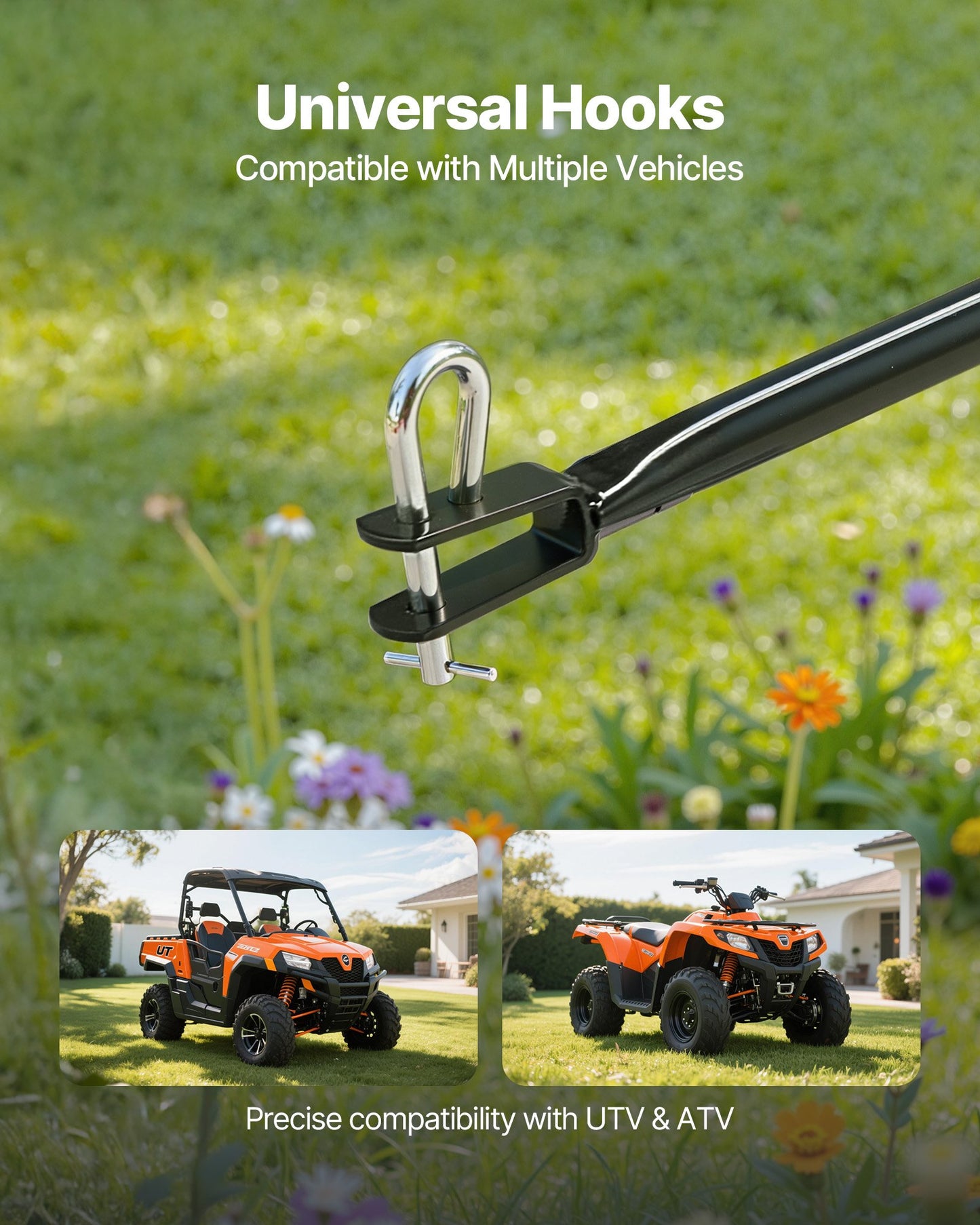 Tow Behind Broadcast Spreader 130LBS Capacity Garden Fertilizer & Seed Spreader