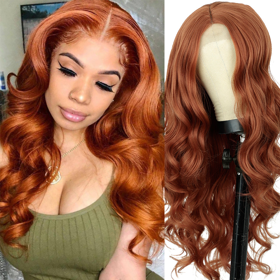 Women's Wavy Curly Synthetic Wig Head Cover - Medium, Adjustable Size