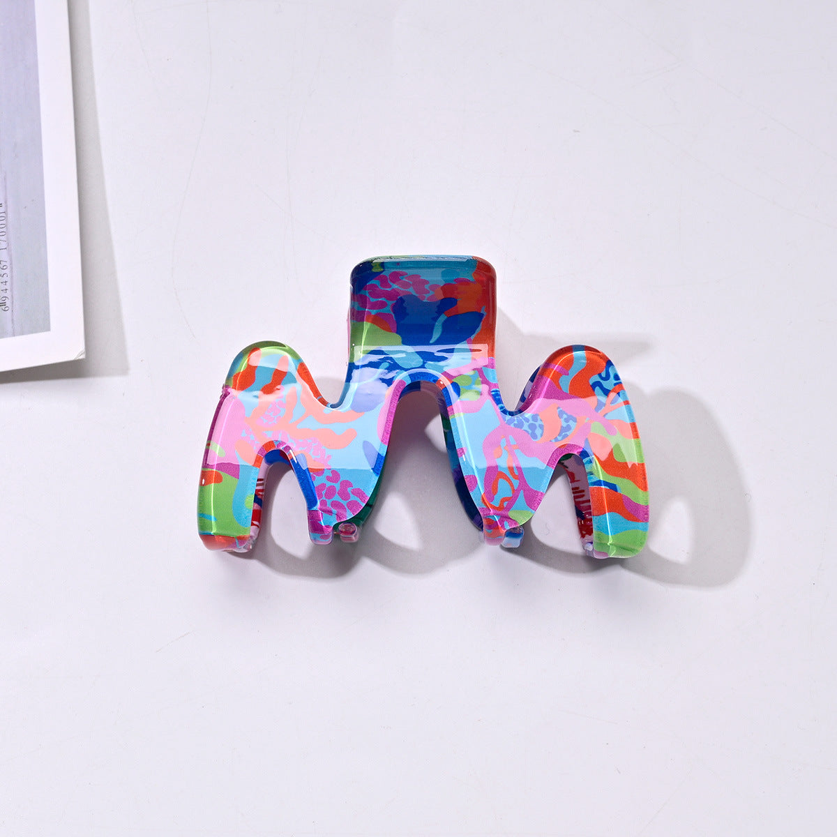 M-Shaped Wavy Acetate Hair Claw Clip for Women