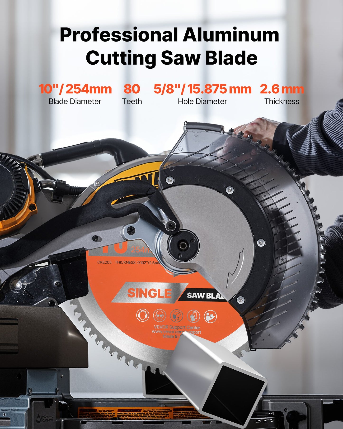 10-Inch Circular Saw Blade with 80 Teeth for Aluminum Cutting - Power Tools