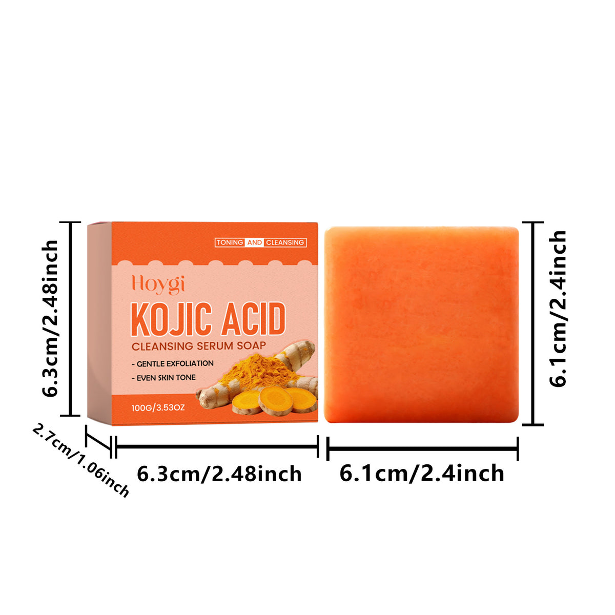 Kojic Acid Facial Cleansing Soap 100g - Brightening Skin Care Bar