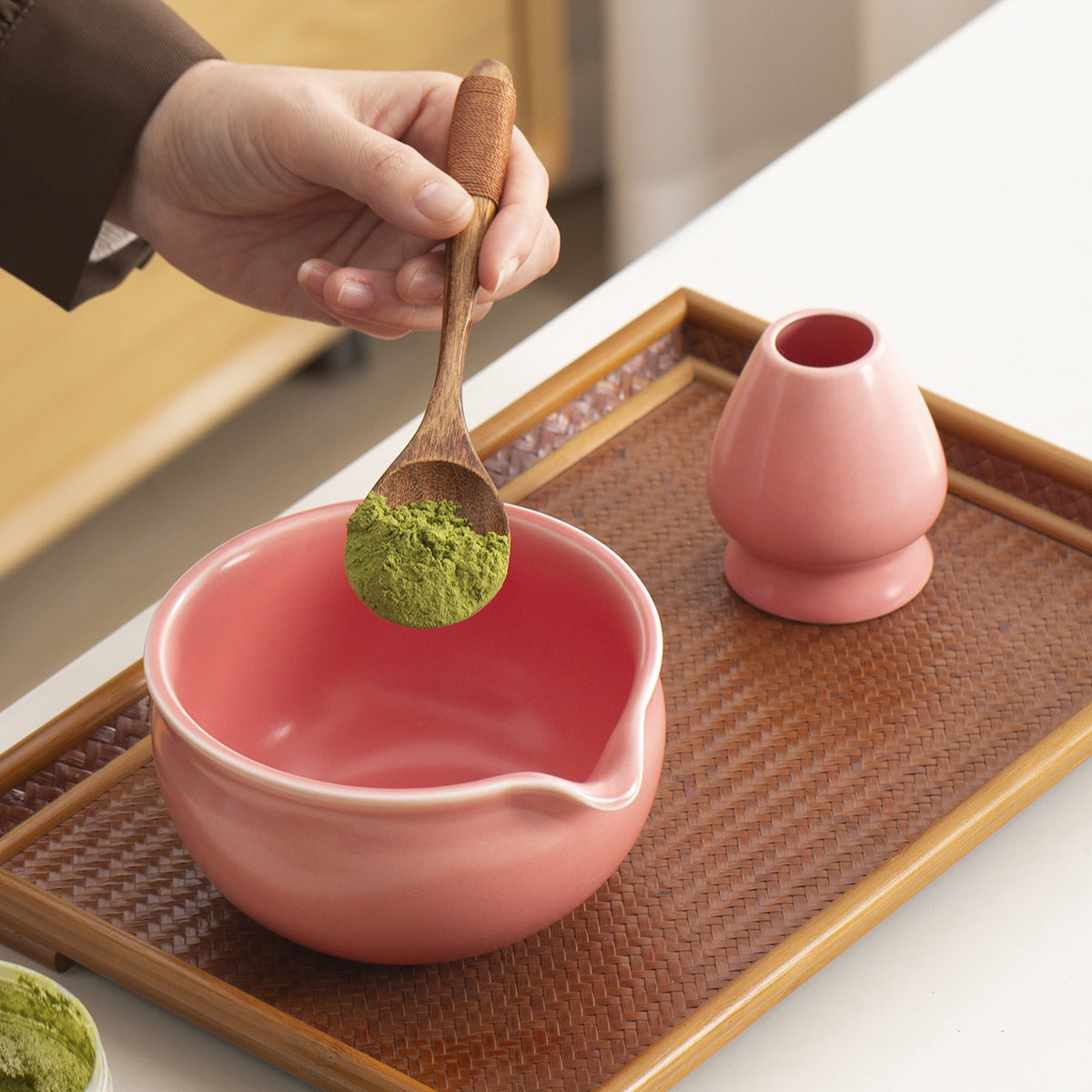 Japanese Matcha Ceramic Bowl - Traditional Tea Drinking Bowl for Kitchen