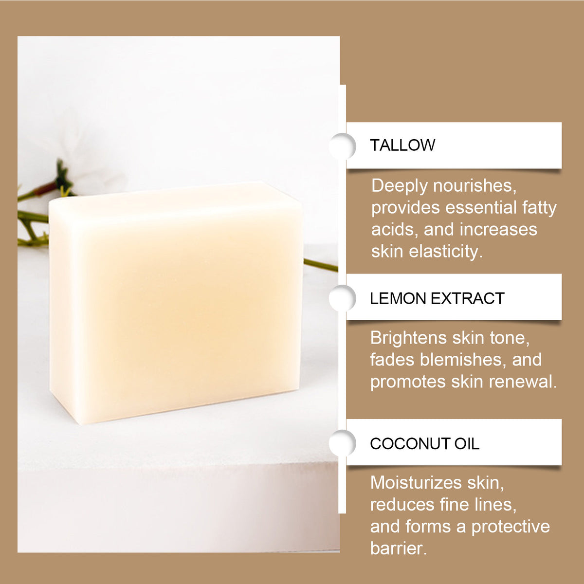 Tallow Body Soap Moisturizing Nourishing Skin Care 100G