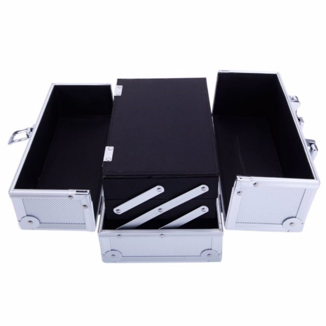 Aluminum Makeup Case with Mirror - Portable Organizer SM-2176