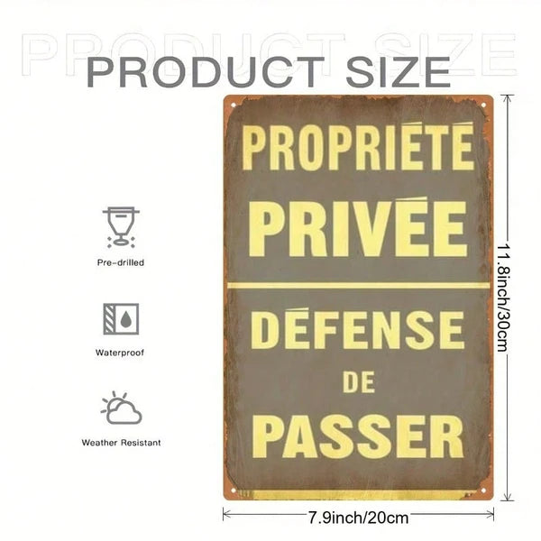 Metal Tin Sign Wall Decoration - 20 cm x 20 cm