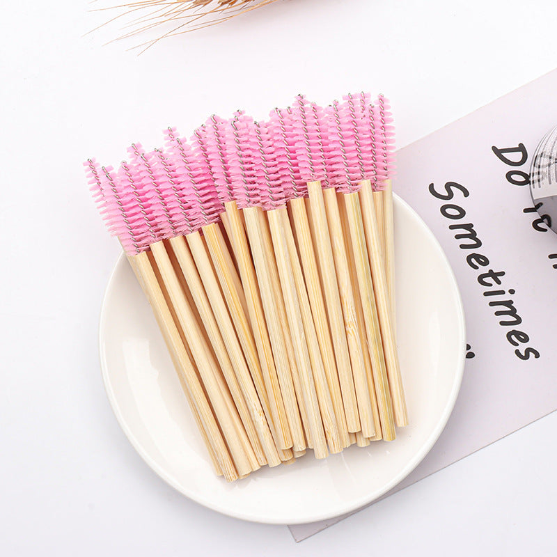 Disposable Eyelash Brush Set - Mini Nylon Makeup Tool for Lash Care, 50 Pack