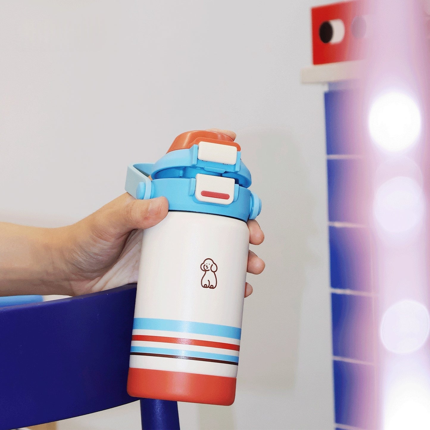 Stainless Steel Travel Mug with Handle - 350ML Insulated Portable Cup