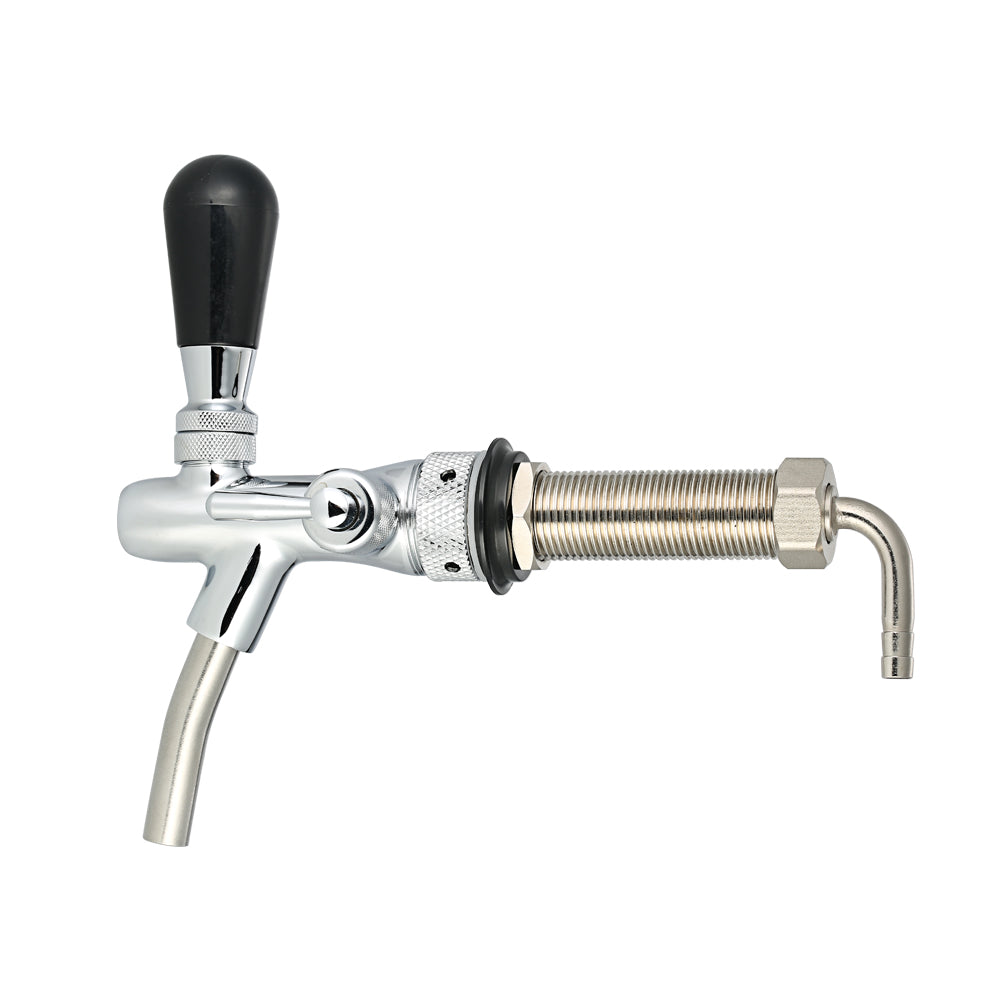 Adjustable Flow Control Chrome Draft Beer-faucet Tap G5/8 Shank Long