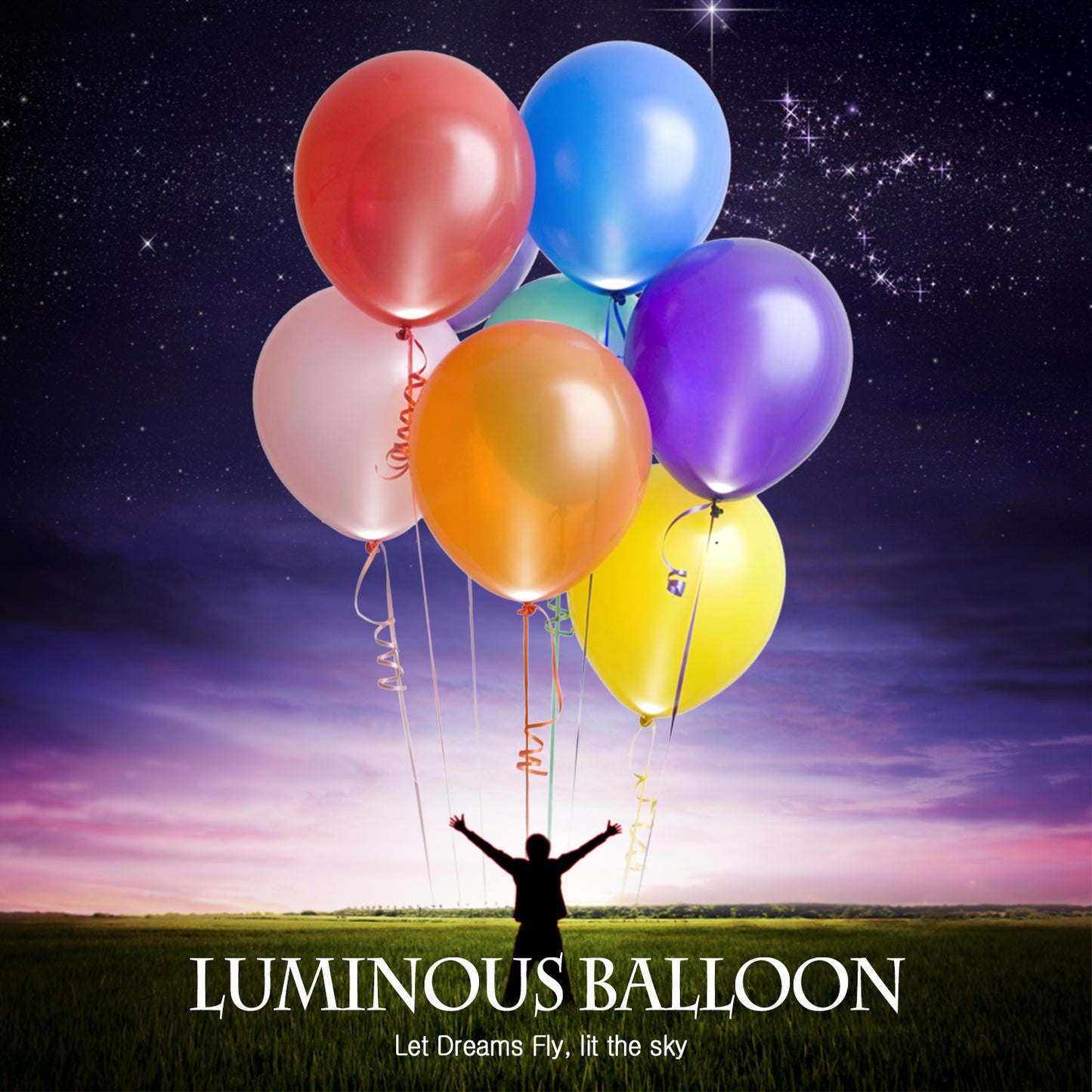 6-Pack LED Light Up Balloons - Colorful Night Lights for Parties
