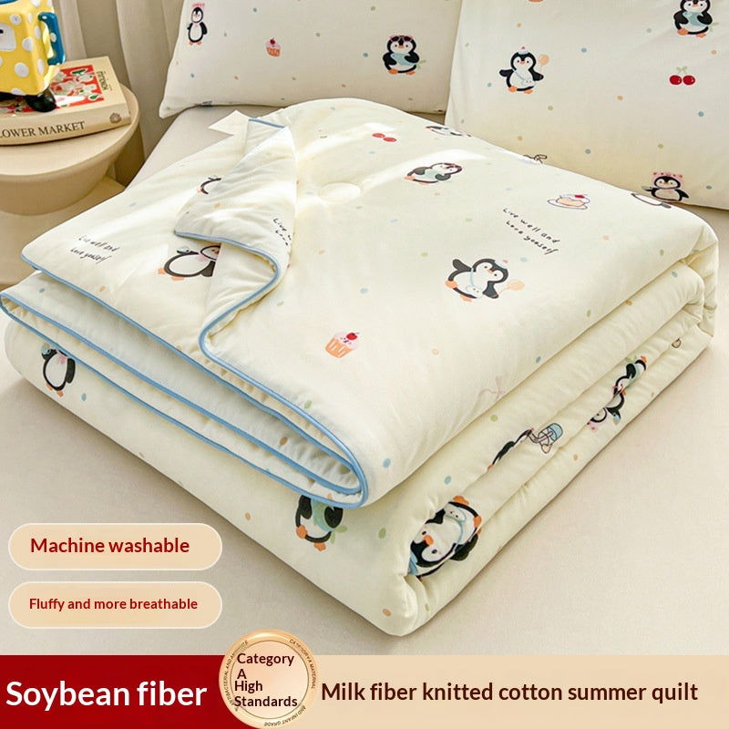 Children's Cartoon-Printed Summer Cooling Air Conditioner Blanket - Multiple Sizes & Patterns