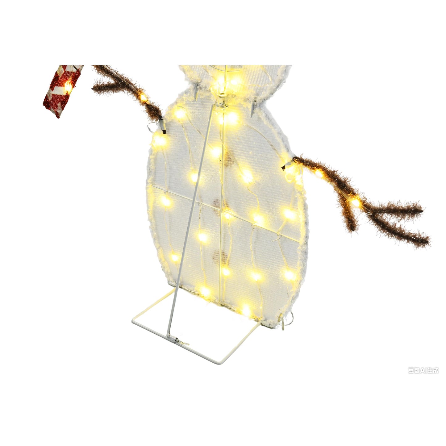 Heart-Shaped Snowman LED Lights for Holiday Decor