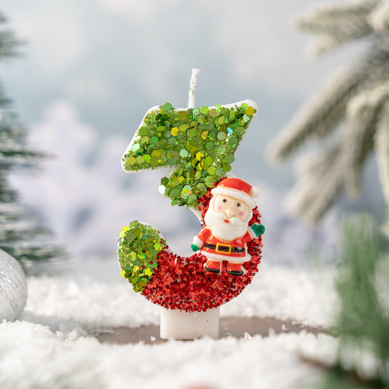 Santa Claus Digital Candle Handmade Diy Christmas Decoration Set