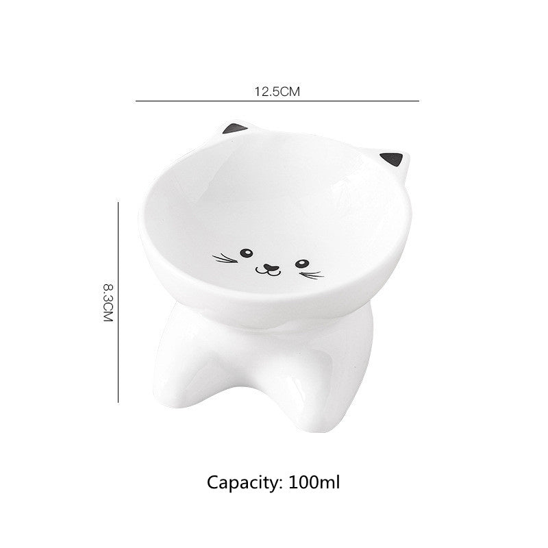 Ceramic Cat & Dog Food Bowl - Easy to Clean, Multiple Styles