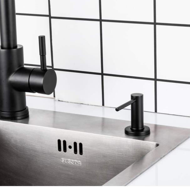 304 Stainless Steel Soap Dispenser for Sink - Matte Black, Brushed Gold & Natural