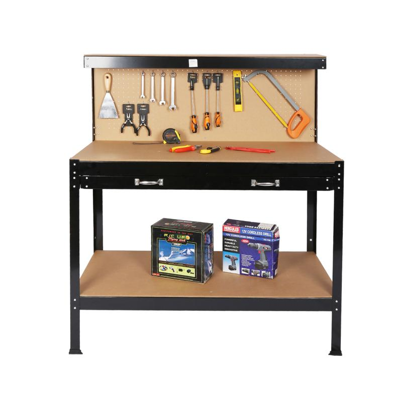 Garden Workbench with Drawers - Heavy Duty Steel Workshop Storage