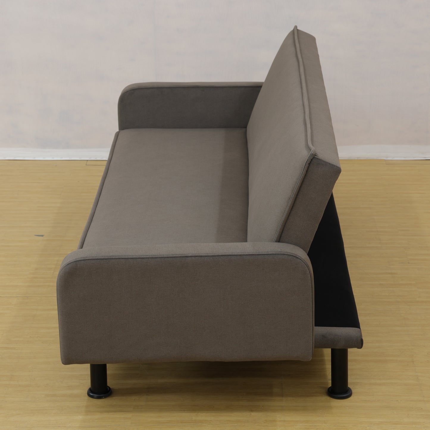 Flannel Sofabed for Living Room - Adjustable Brown Couch