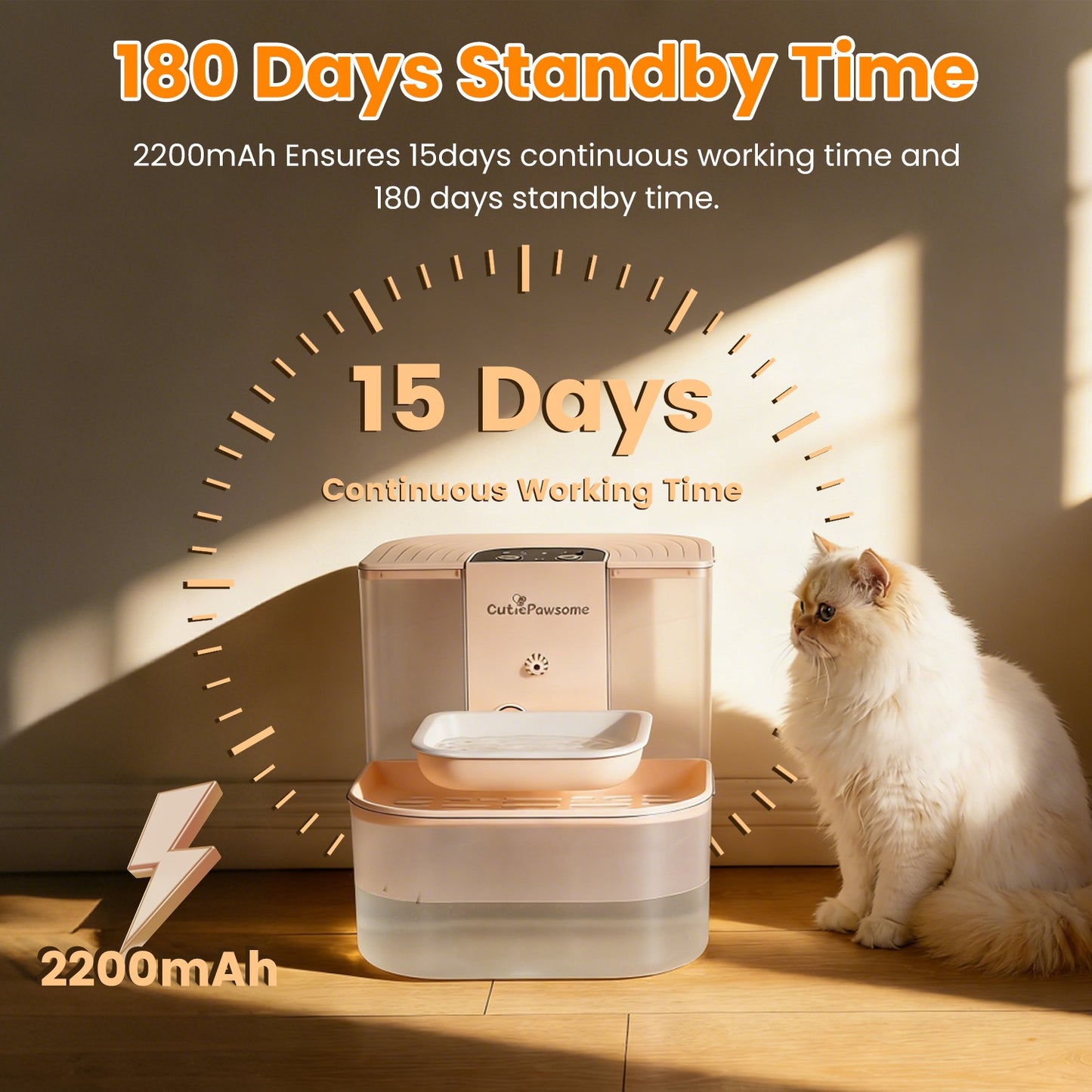 Automatic Pet Water Fountain 4.5L Self-Refilling Cat & Dog Drinking Dispenser