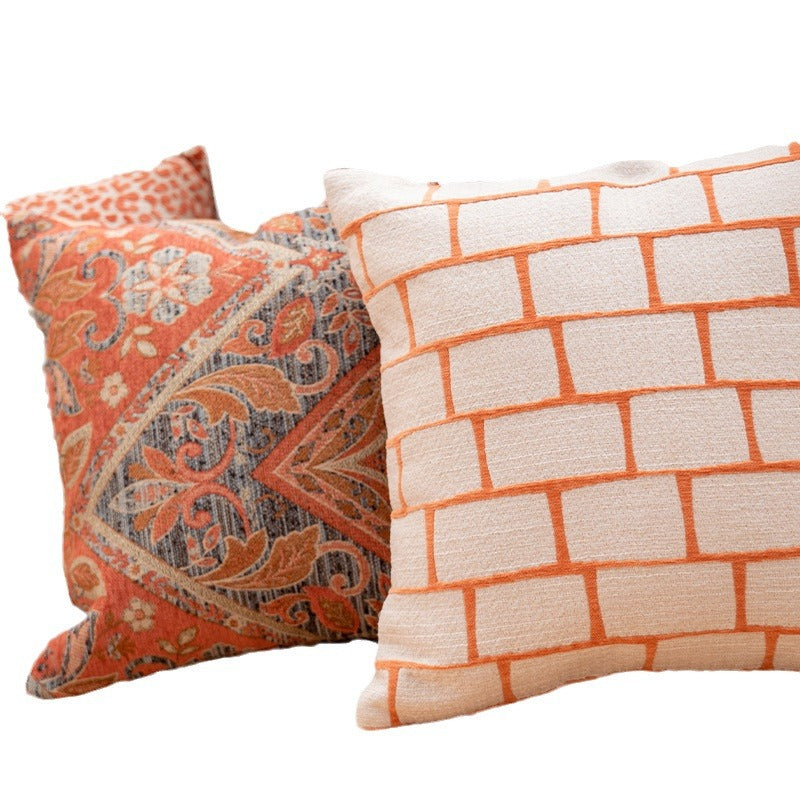 Bohemian Fabric Pillow Cover Set - Yarn-Dyed Jacquard Cushion Cover