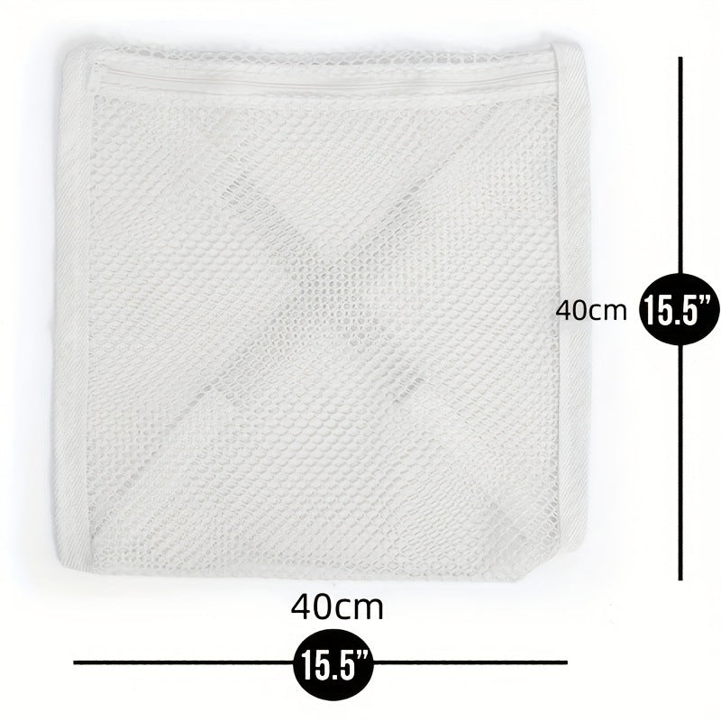 Wall-Mounted Shoe Drying Bag for Laundry and Shoe Storage - White