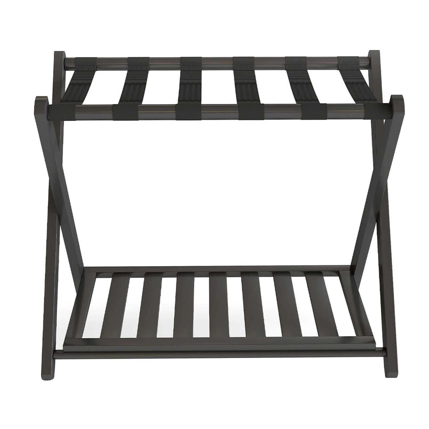 Luggage Rack Foldable Thickened Bamboo Suitcase Stand With Storage