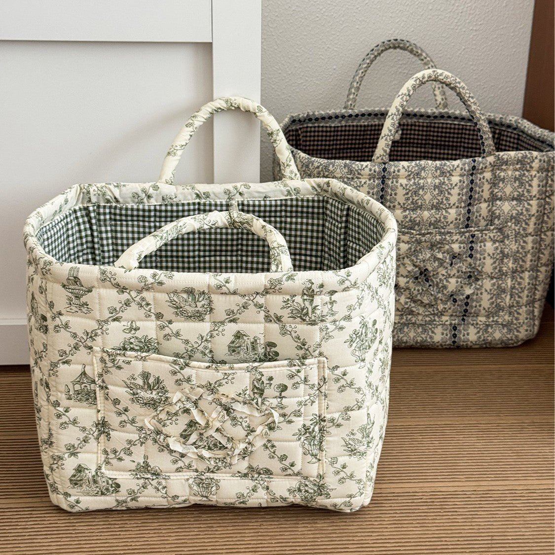 Premium Portable Flower-Design Laundry Basket - Multi-Color Home Storage