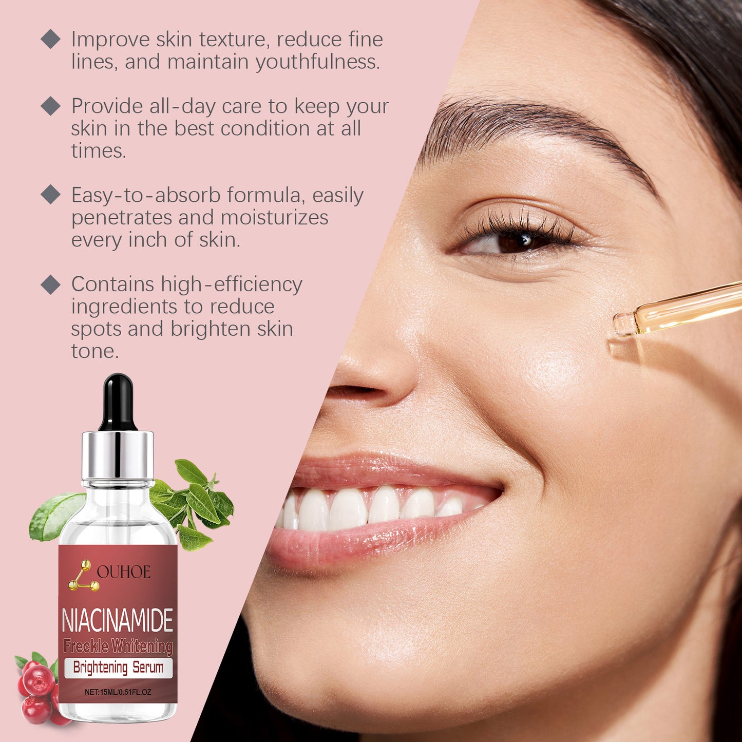 Brightening Facial Serum with Niacinamide & Arbutin - Dark Spot Corrector