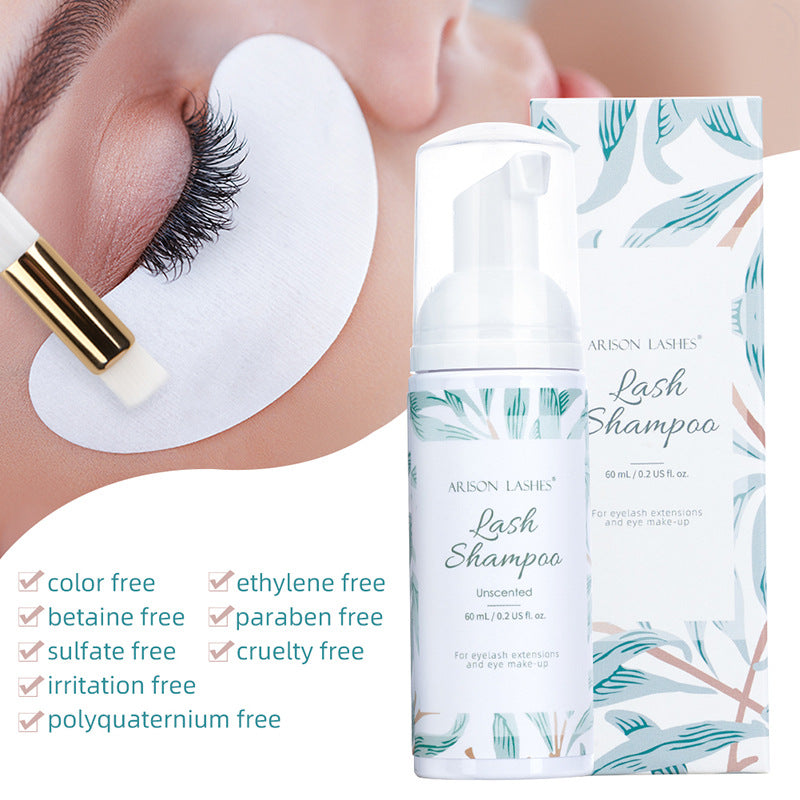 False Eyelash Cleaning Foam - Gentle, Moisturizing, Deep Cleansing - 60ml