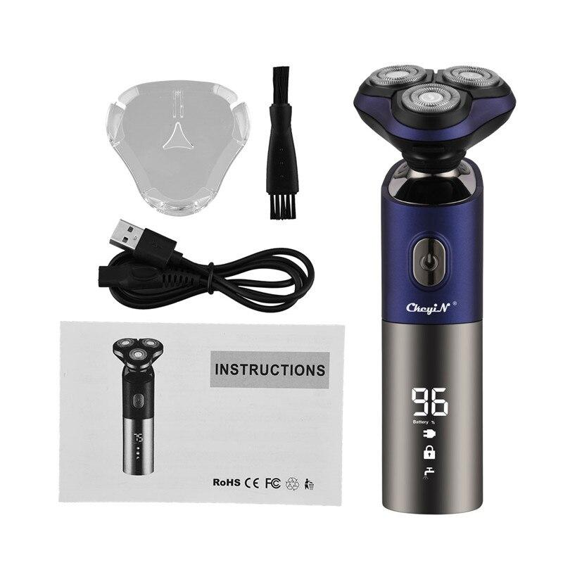 Rechargeable Electric Razor for Whole Body Grooming with LCD Display