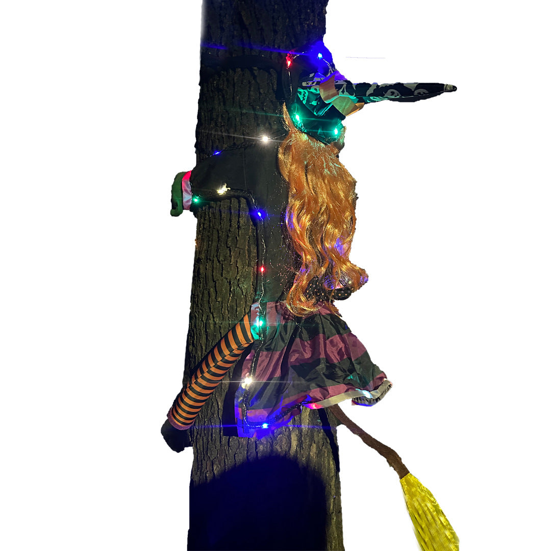Outdoor Pendant Light with Witch Design - Warm White & Color Light Options