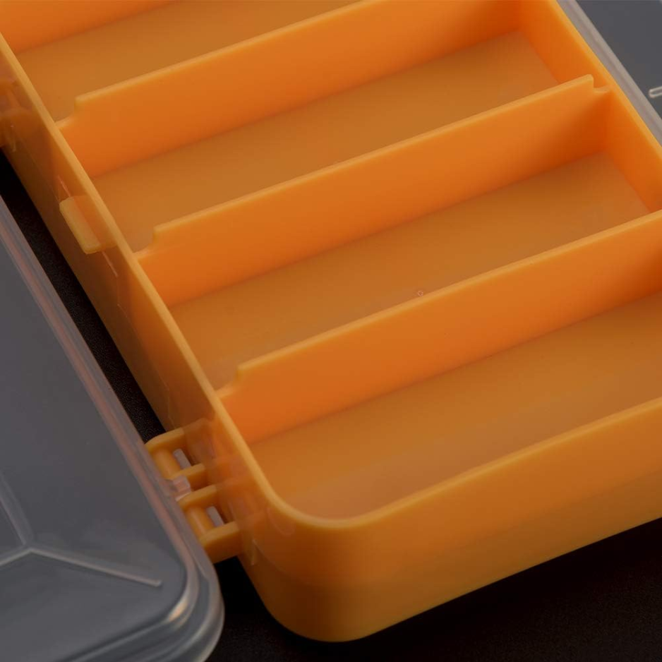 Double-Sided Screw Organizer Box - 13 Grid Hardware Storage Case - Yellow