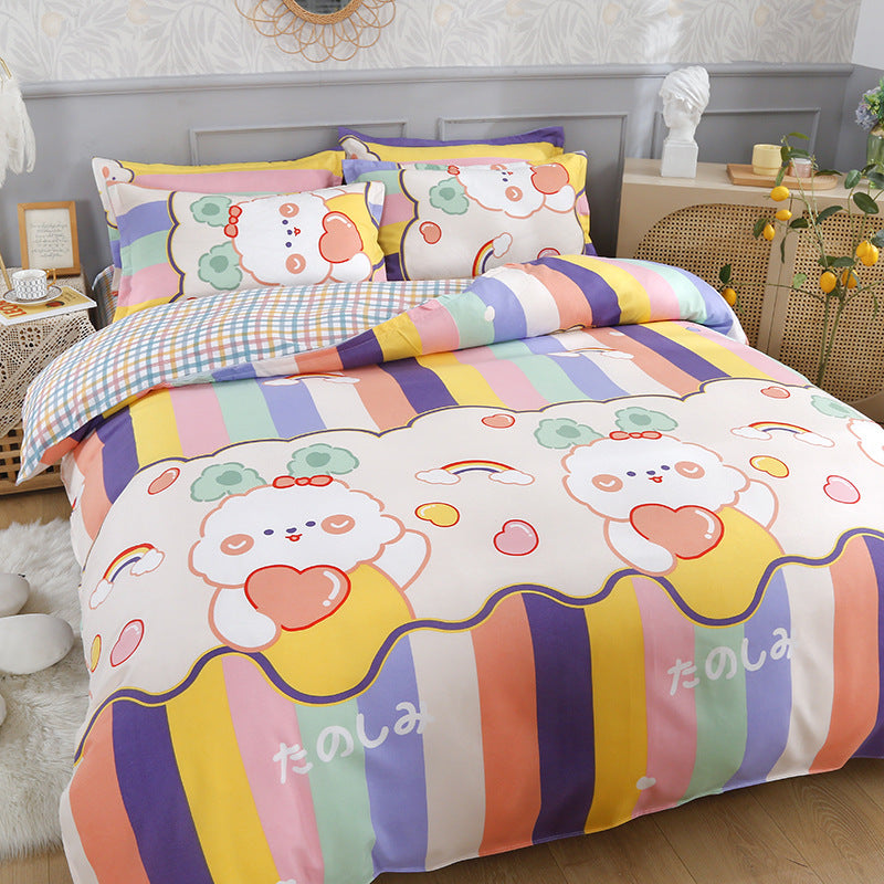 Pure Cotton Bedding Set - Multiple Sizes & Styles, Soft & Comfortable