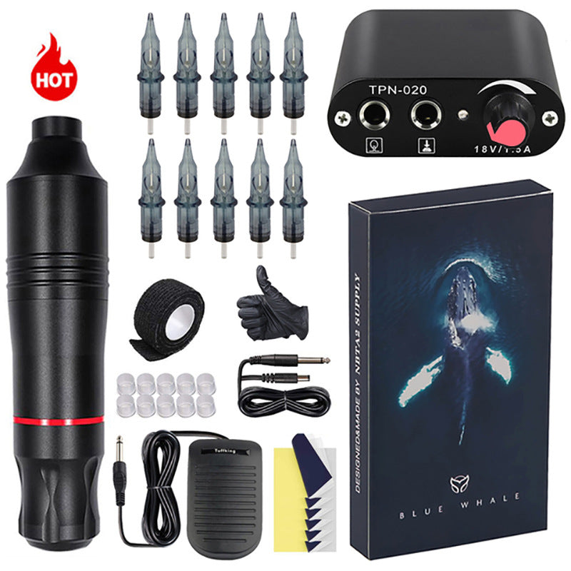Mini Tattoo Pen Machine Kit with Power Supply