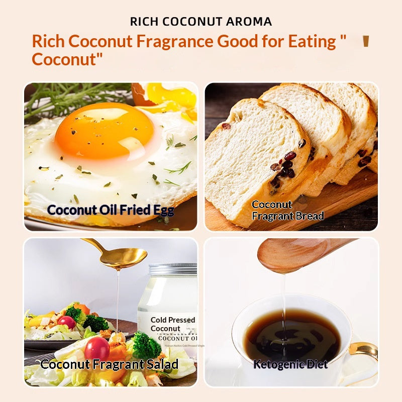 Cold-Pressed Coconut Oil for Cooking Hair Care and Mouthwash - Natural Skin & Hair Oil