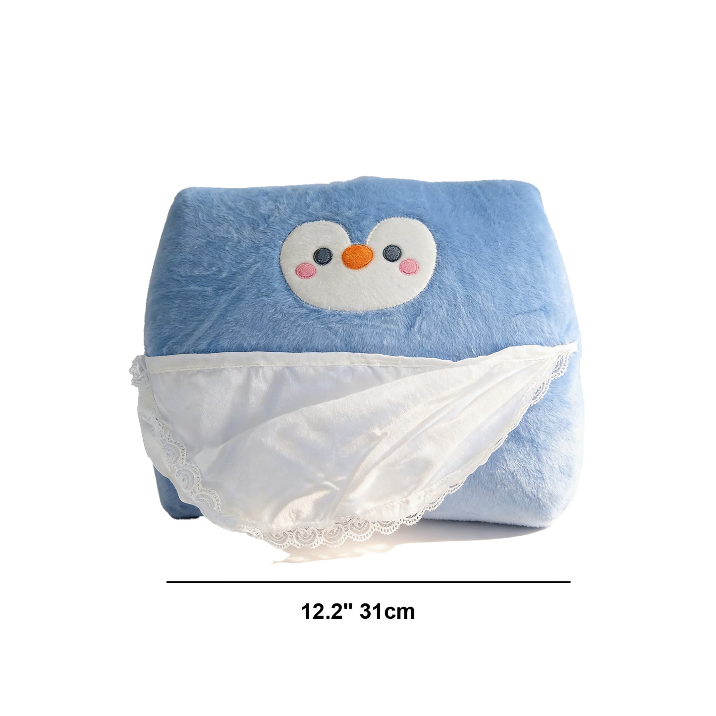 Penguin Back Support Pillow - Blue