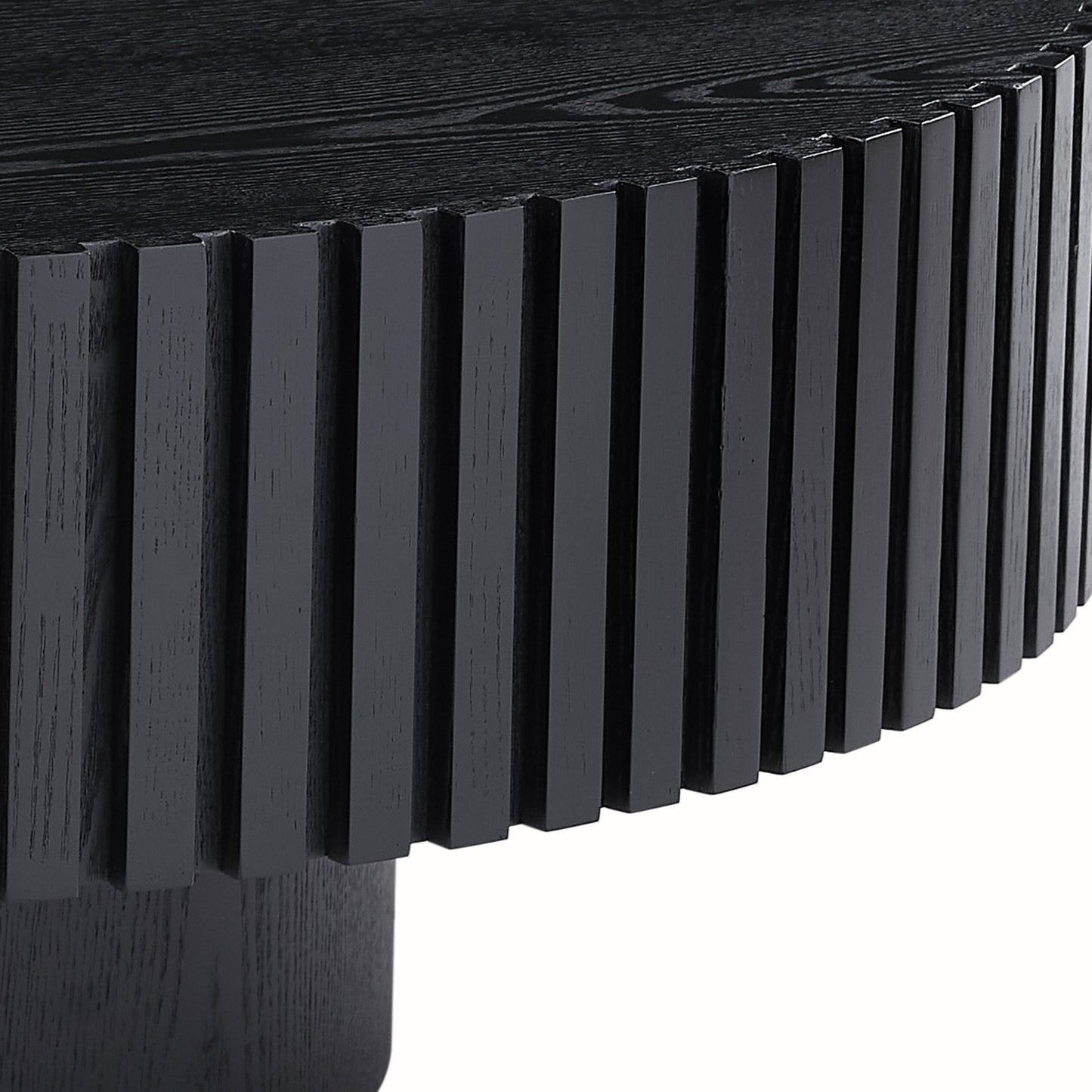 31.49'' Modern Nesting Round Wood Coffee Table - Matt Black