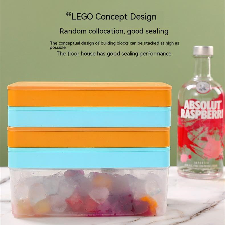 Large Capacity Silicone Ice Cube Mold Food Grade Ice Tray Refrigerator Container