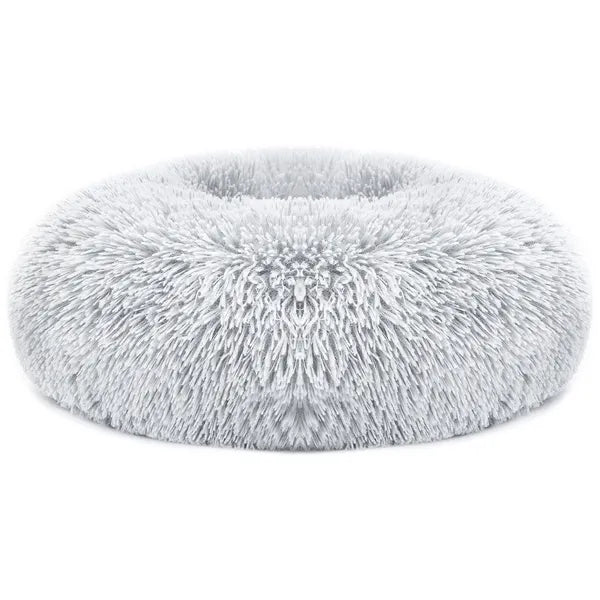 Soft Warm Plush Dog Bed with Non-Slip Bottom and Supportive Rim - Large Size