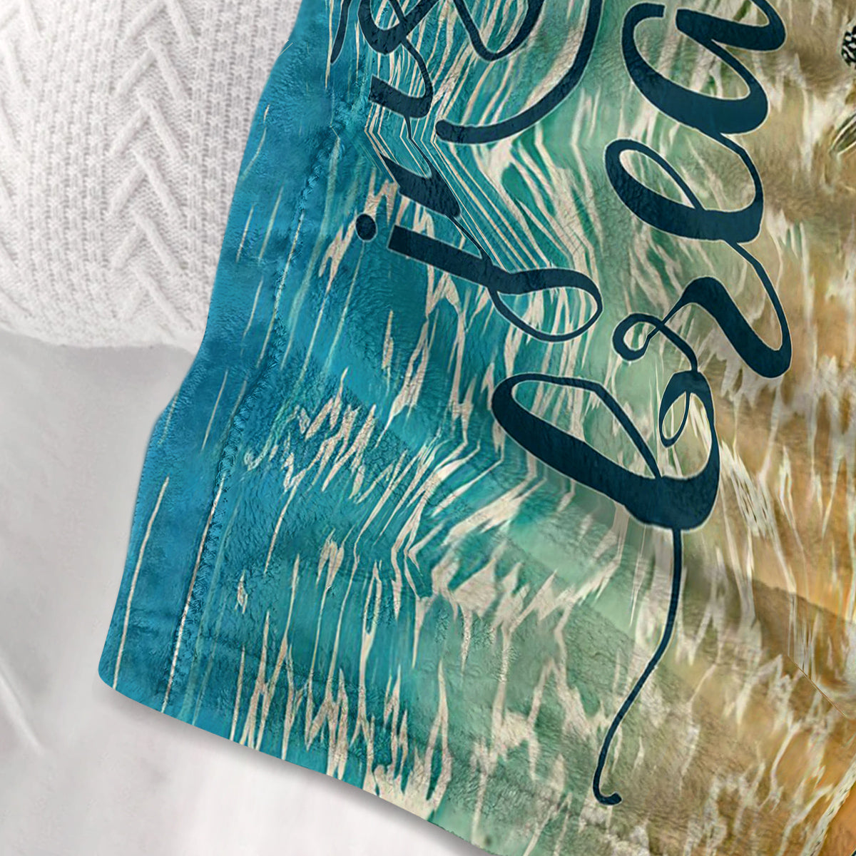 Tropical Sea Turtle Flannel Fleece Throw Blanket - Multiple Sizes