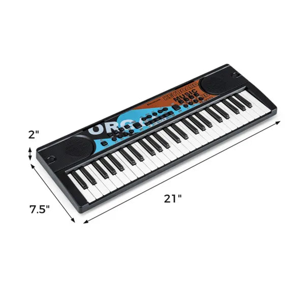 Kids Electronic Keyboard with Microphone - 49 Keys, 8 Tones