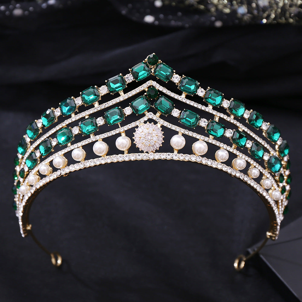 Elegant Rhinestone Baroque Bridal Crown Headpiece with Alloy and Zircon