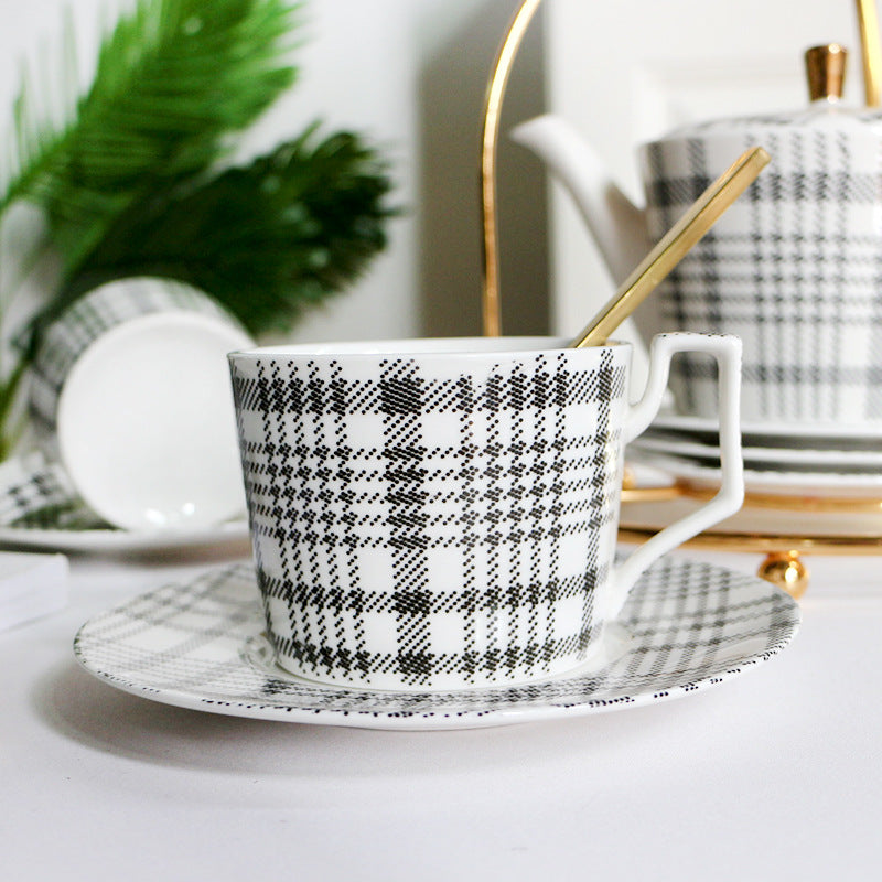 Ceramic Coffee and Tea Set with Tray - Modern Home & Kitchen Decor