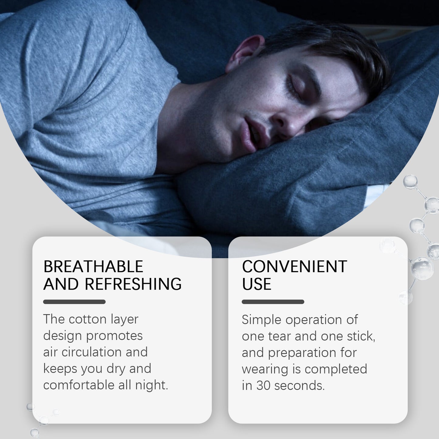 Night Sleep Anti-Snoring Nose Strips - 30 Pack for Better Rest