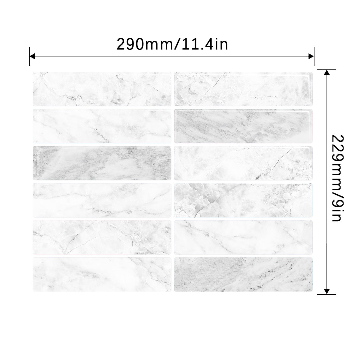 Waterproof 3D Self-Adhesive Wall Sticker for Kitchen Bathroom - High Temp Resistant